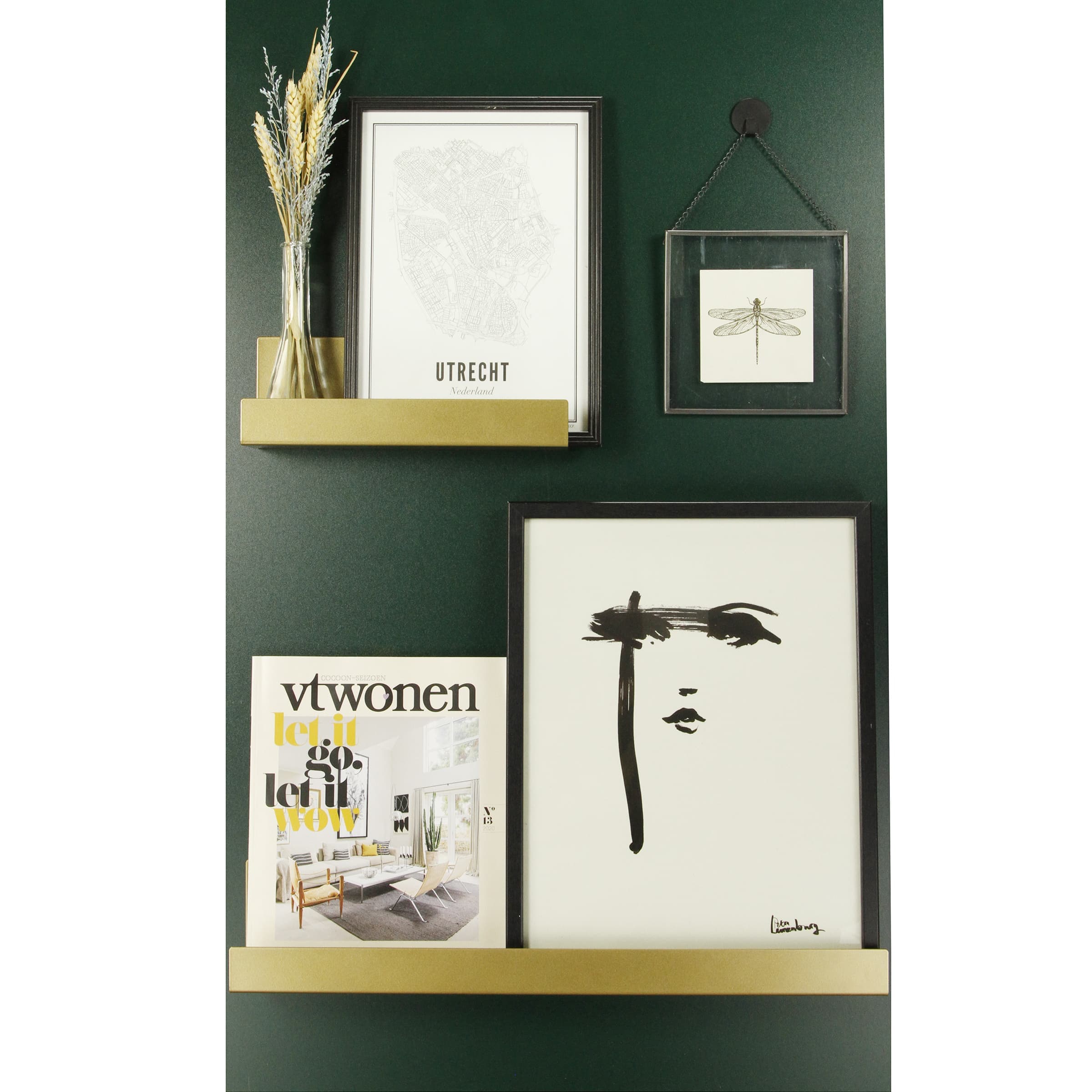 Magnetische boekenplank goud large - Afbeelding 3