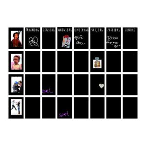 Family weekplanning zwart magnetisch 10x15 (32)