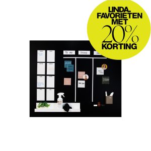 Magnetische krijtwand - 2 bordpanelen 60x100 zwart