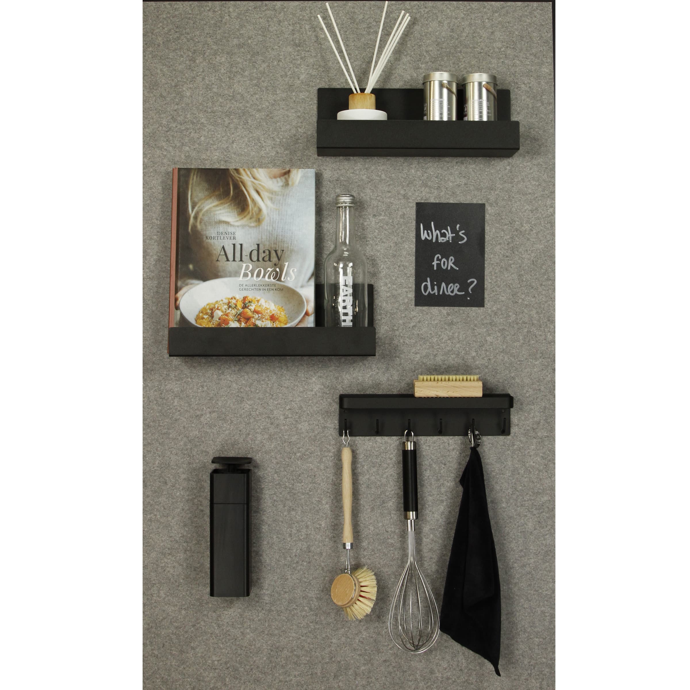 Magnetische boekenplank zwart medium - Afbeelding 3