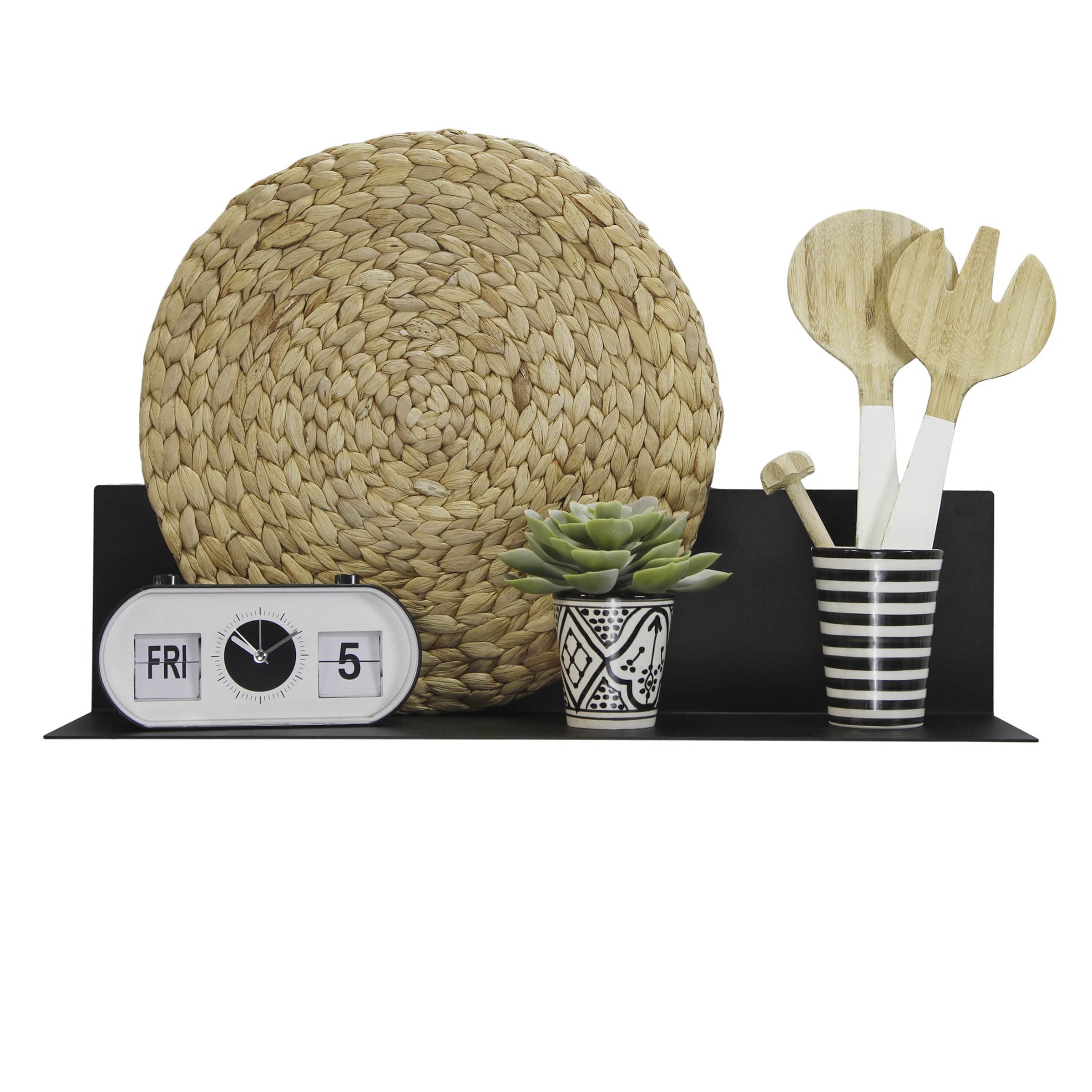 Magnetische wandplank zwart large