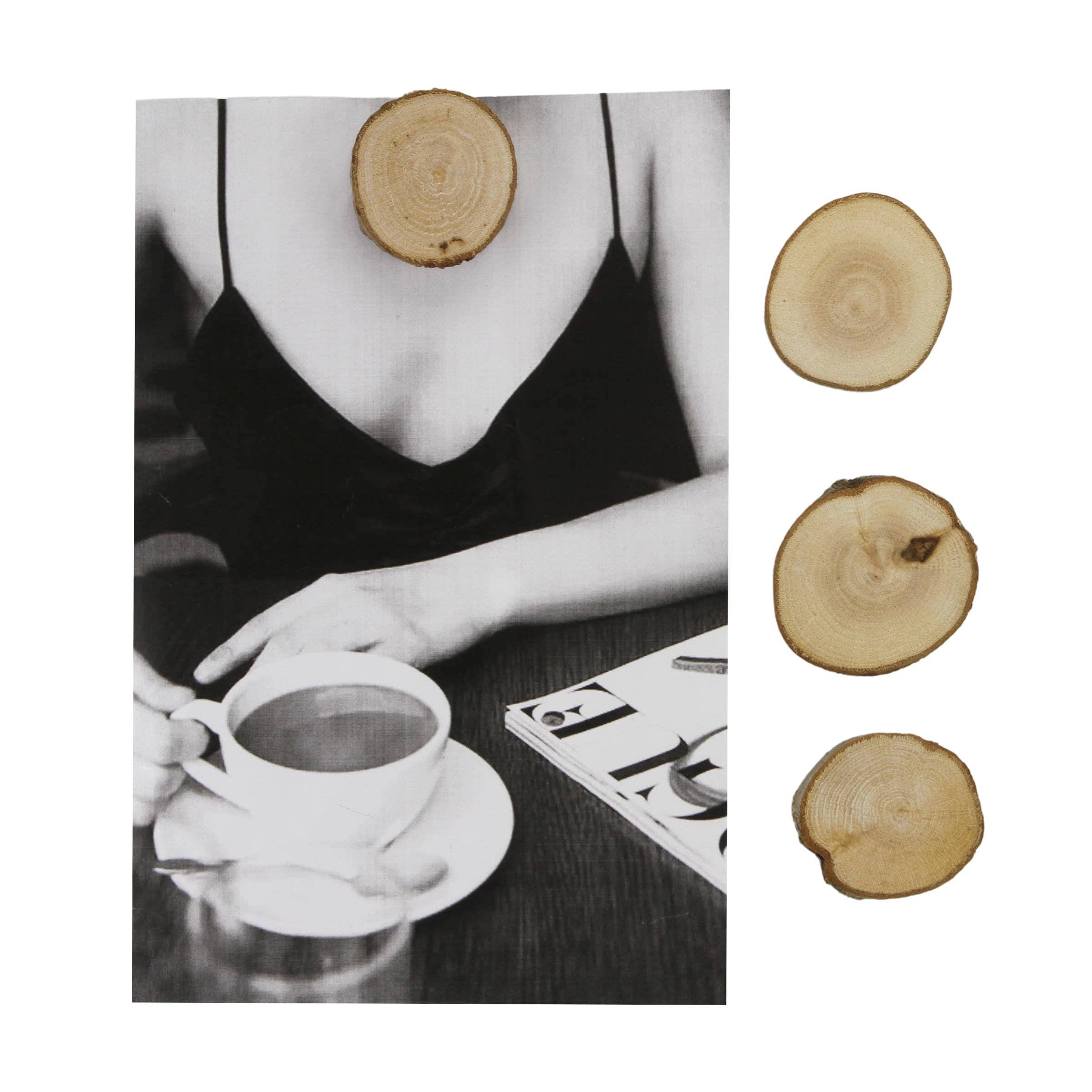 Magneet Boomstam blanco (4) - Afbeelding 2