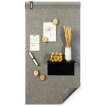 Magnetisch designbehang - luxe vilt grijs