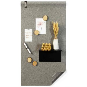Magnetisch designbehang - luxe vilt grijs