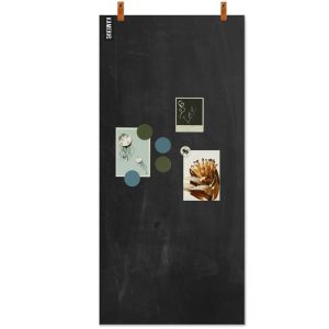 Magnetisch krijtbord - oud zwart leren straps
