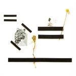 Set leren magneetstrips zwart (7)