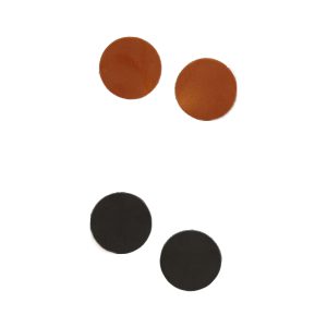 Magneten cirkels leer cognac/zwart (4)