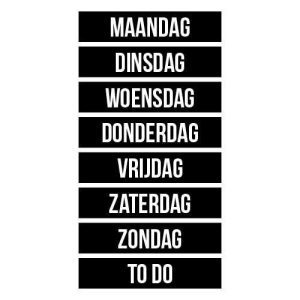 Magneten weekdagen zwart (8)