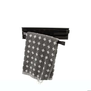 Magnetische handdoekhouder zwart