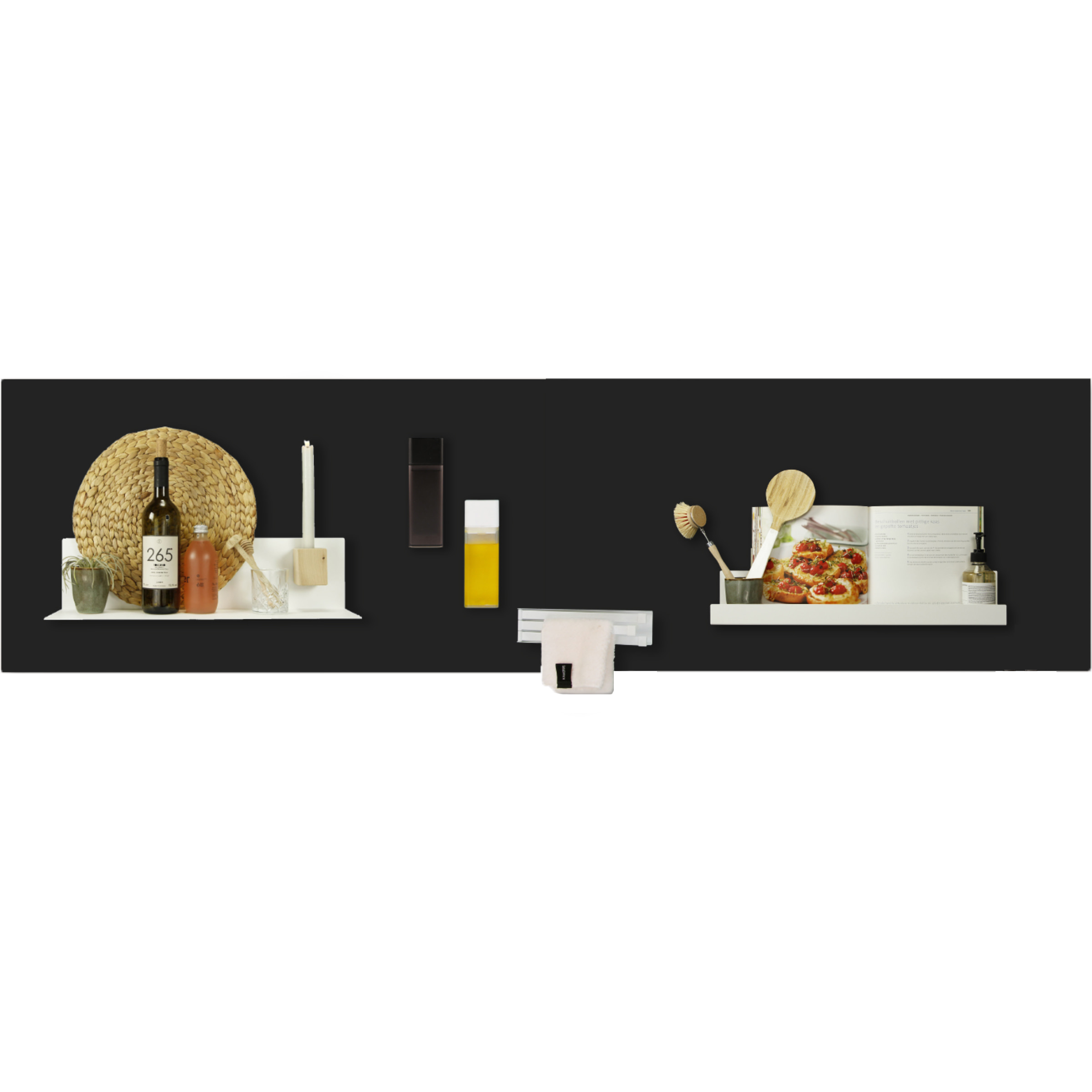 Magnetische krijtwand - 2 bordpanelen 60x100 zwart - Afbeelding 3