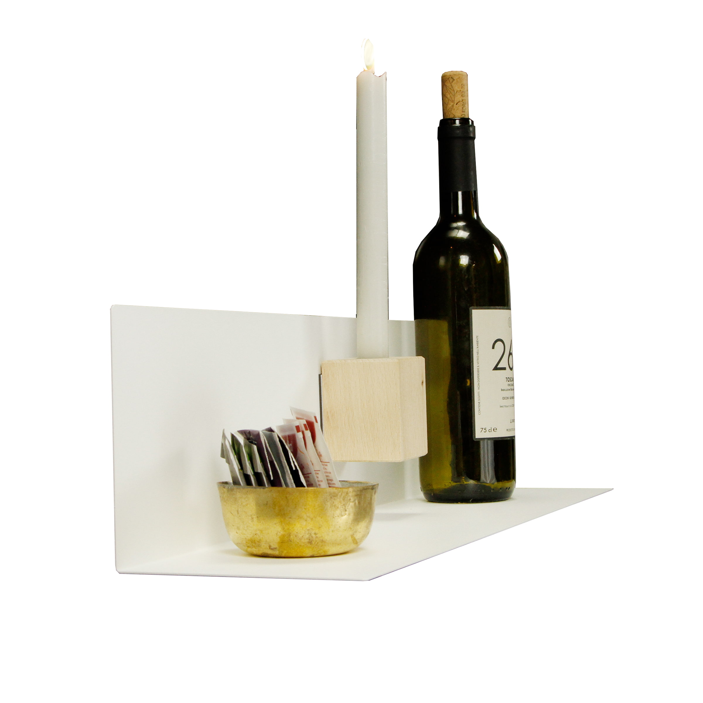 Magnetische wandplank wit large - Afbeelding 2