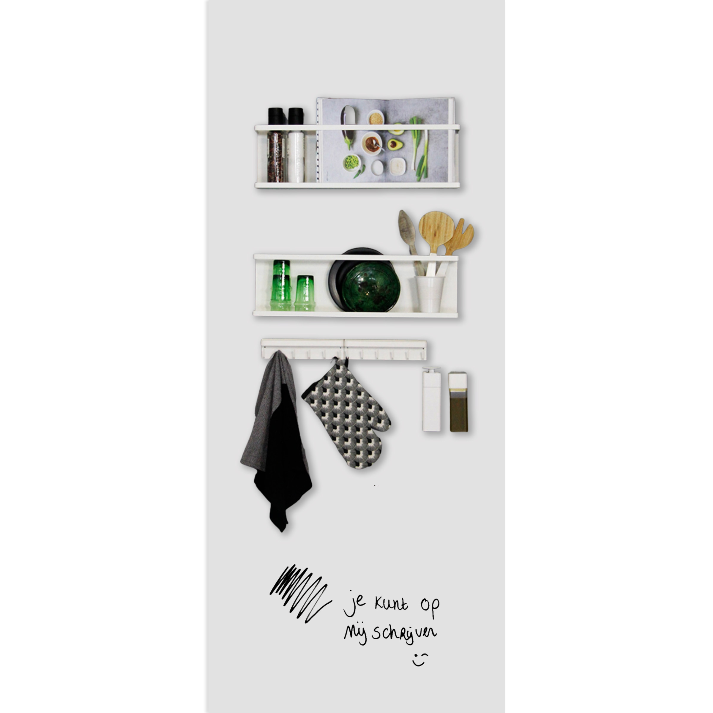 Magnetische whiteboardwand wit Extra Large - 4 bordpanelen