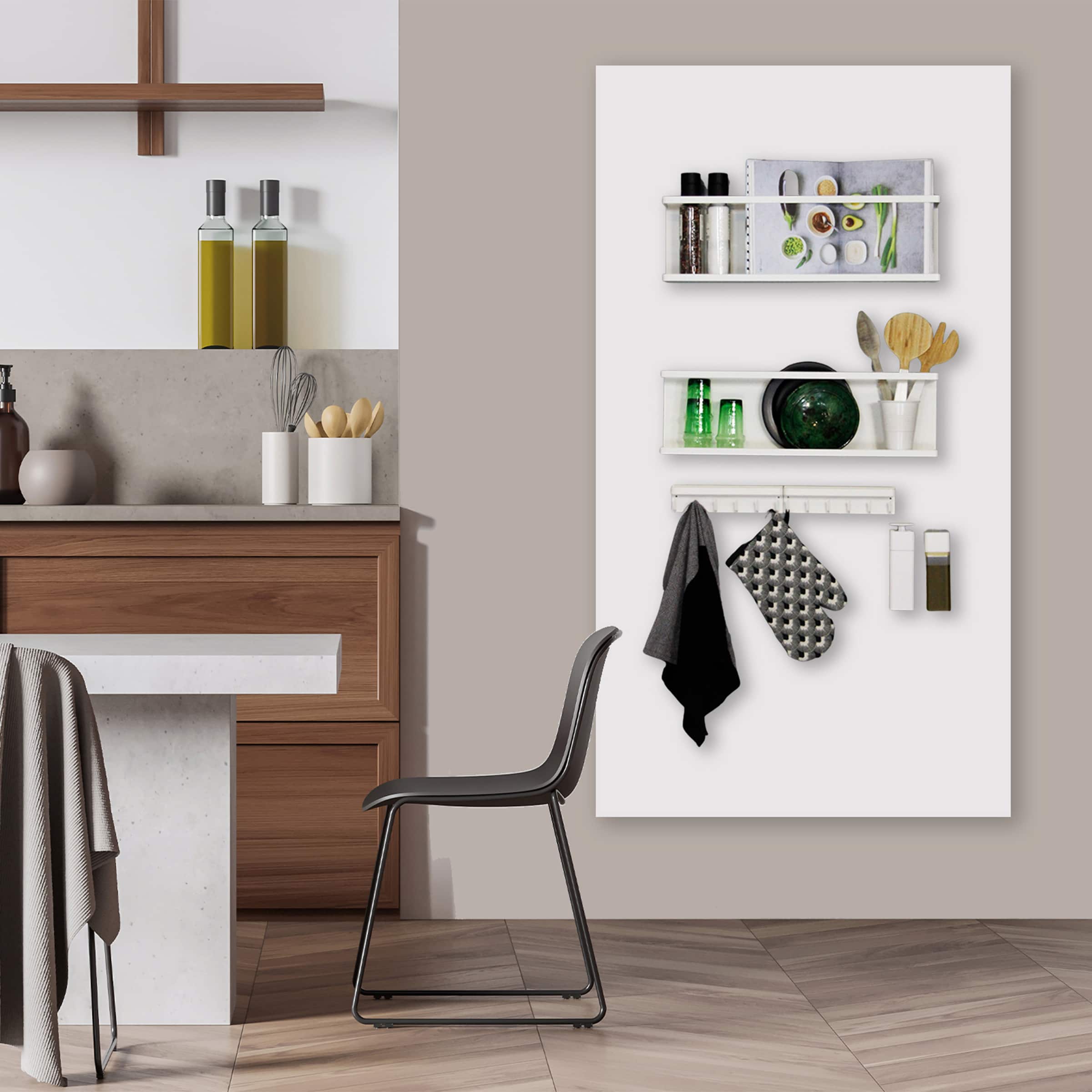 Magnetische whiteboardwand wit Large - 3 bordpanelen - Afbeelding 2