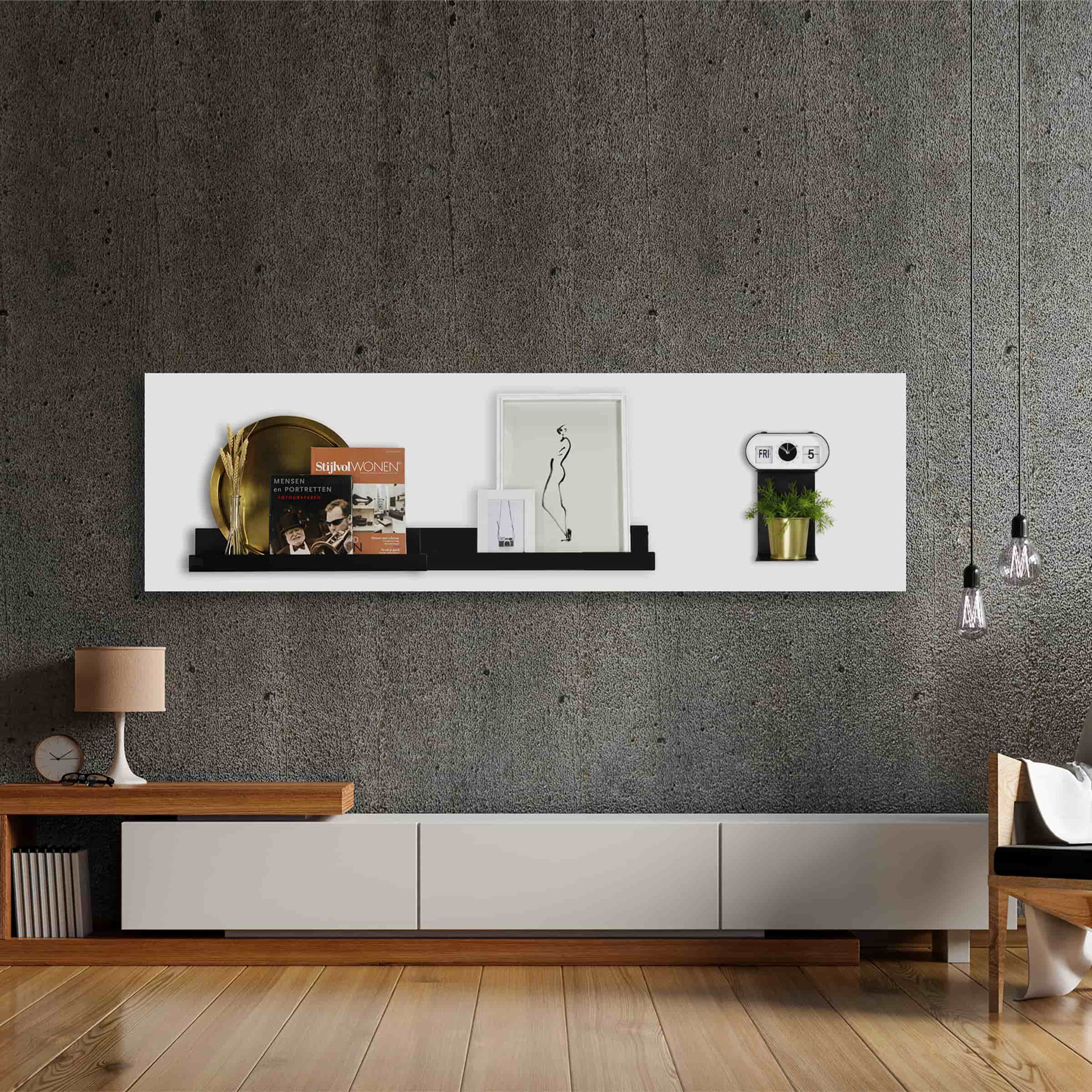 Magnetische whiteboardwand wit Medium - 2 bordpanelen - Afbeelding 4