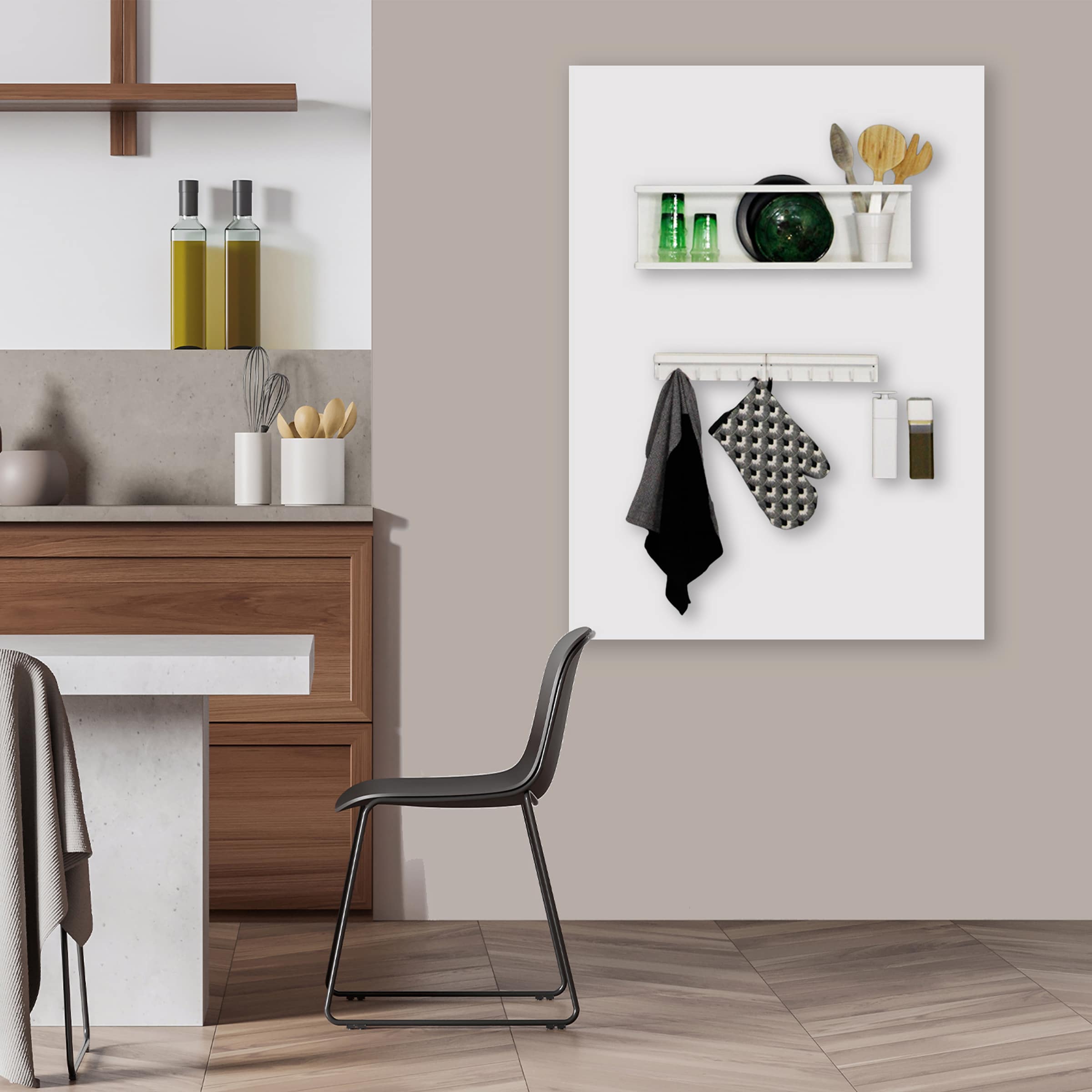 Magnetische whiteboardwand wit Medium - 2 bordpanelen - Afbeelding 2