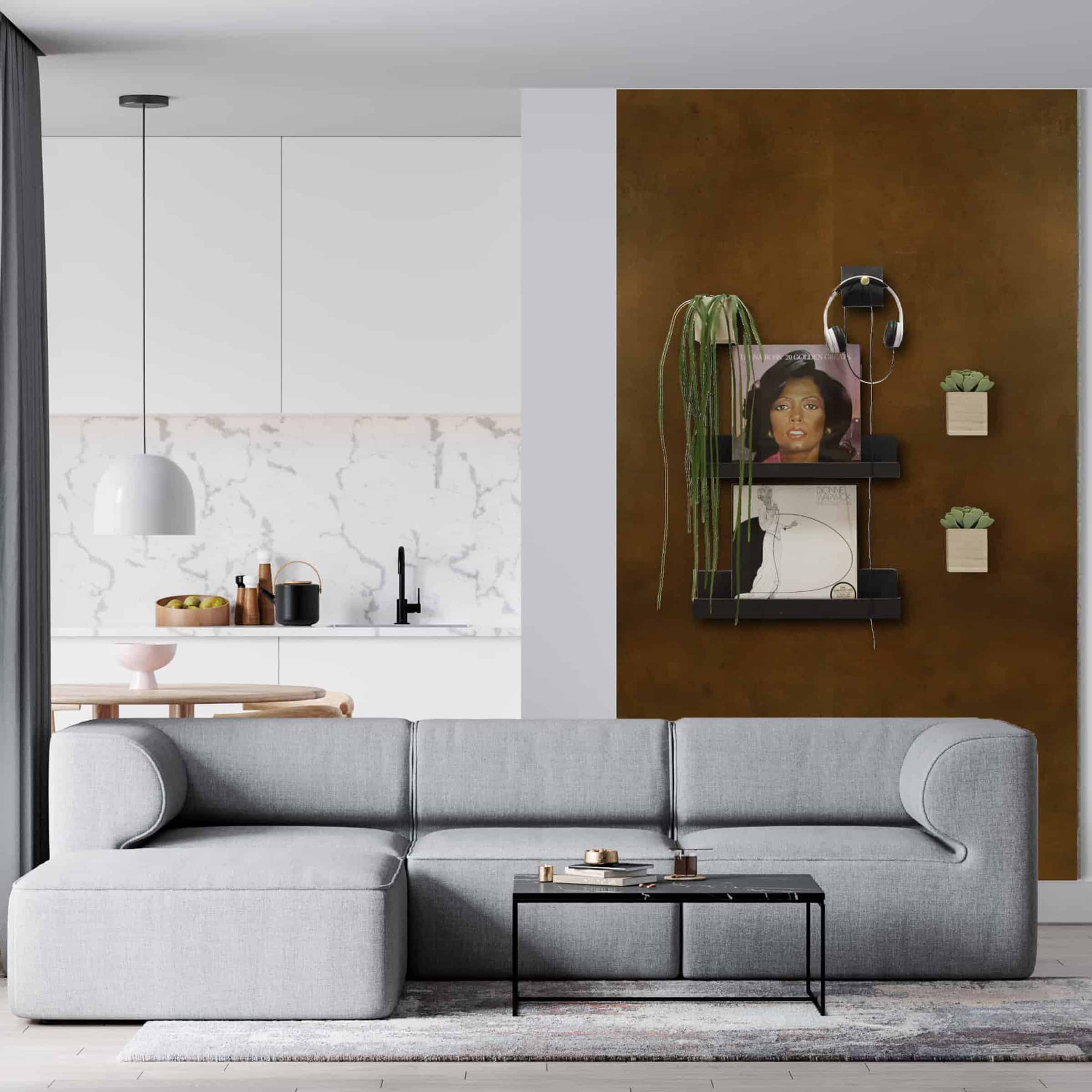 Magnetisch designbehang - luxe vintage koper - Afbeelding 2