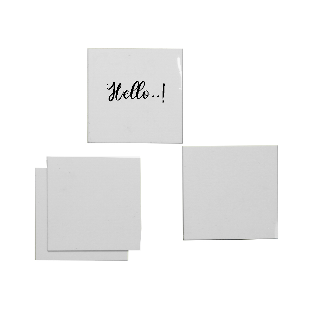 Magnetische post-its 9x9 cm lichtgrijs