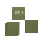 Magnetische post-its 9x9 cm olijfgroen