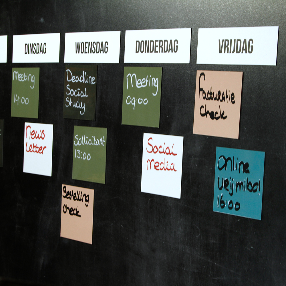 Magnetische post-its 9x9 cm heartwood - Afbeelding 2