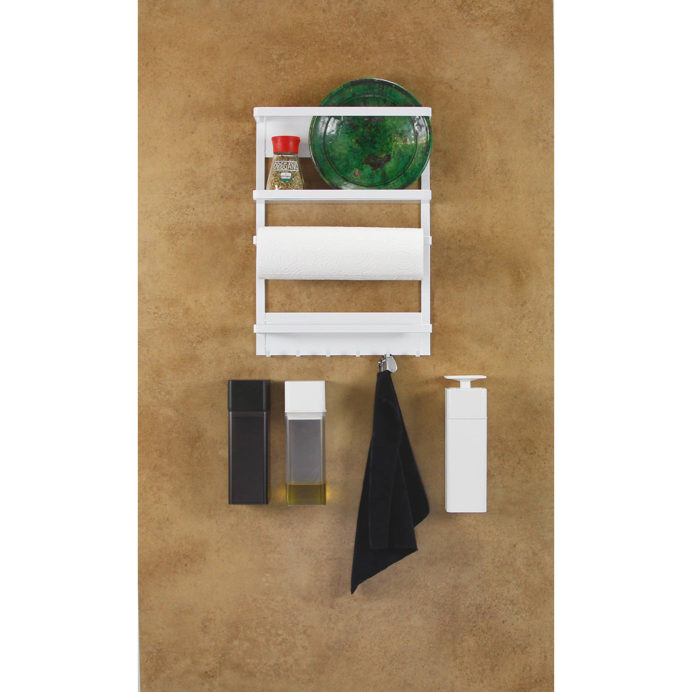 Magnetische olie/azijnhouder wit - Afbeelding 2