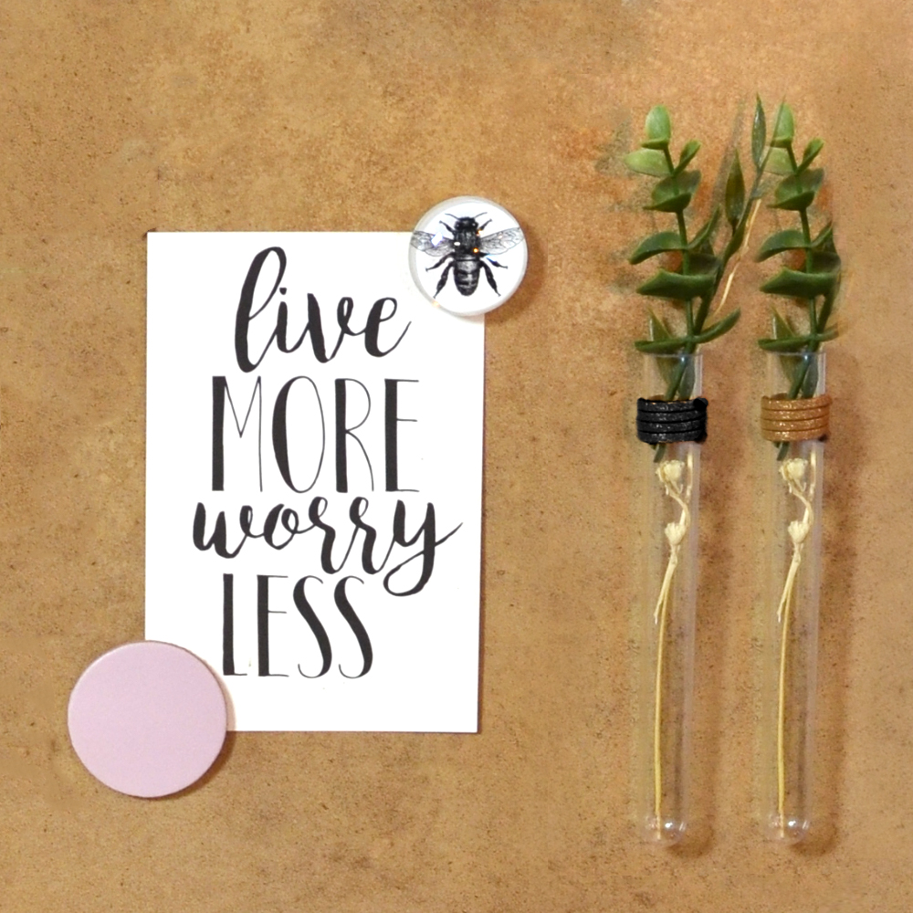 Magneet vaasje leer zwart en goud - Afbeelding 2