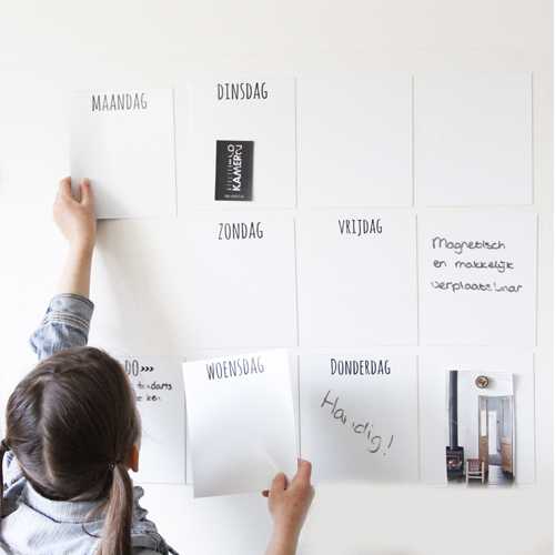 Magnetisch krijtbord - wit - Afbeelding 4