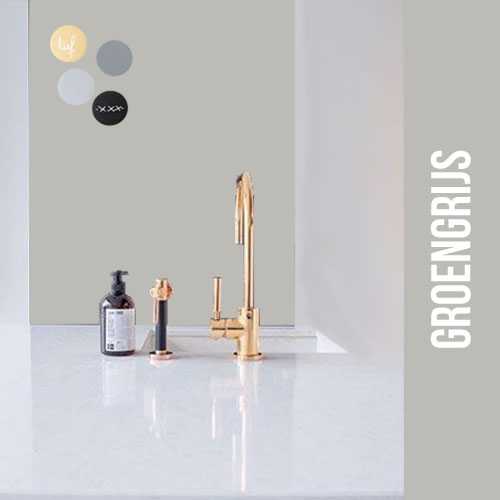 Magnetisch krijtbehang - luxe groengrijs - Afbeelding 3