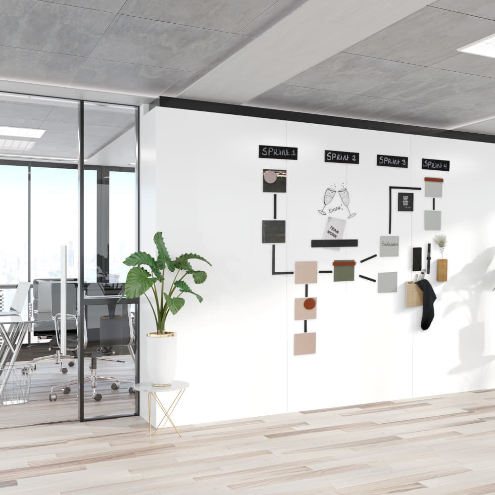 Magnetisch whiteboardbehang - basic wit - Afbeelding 6