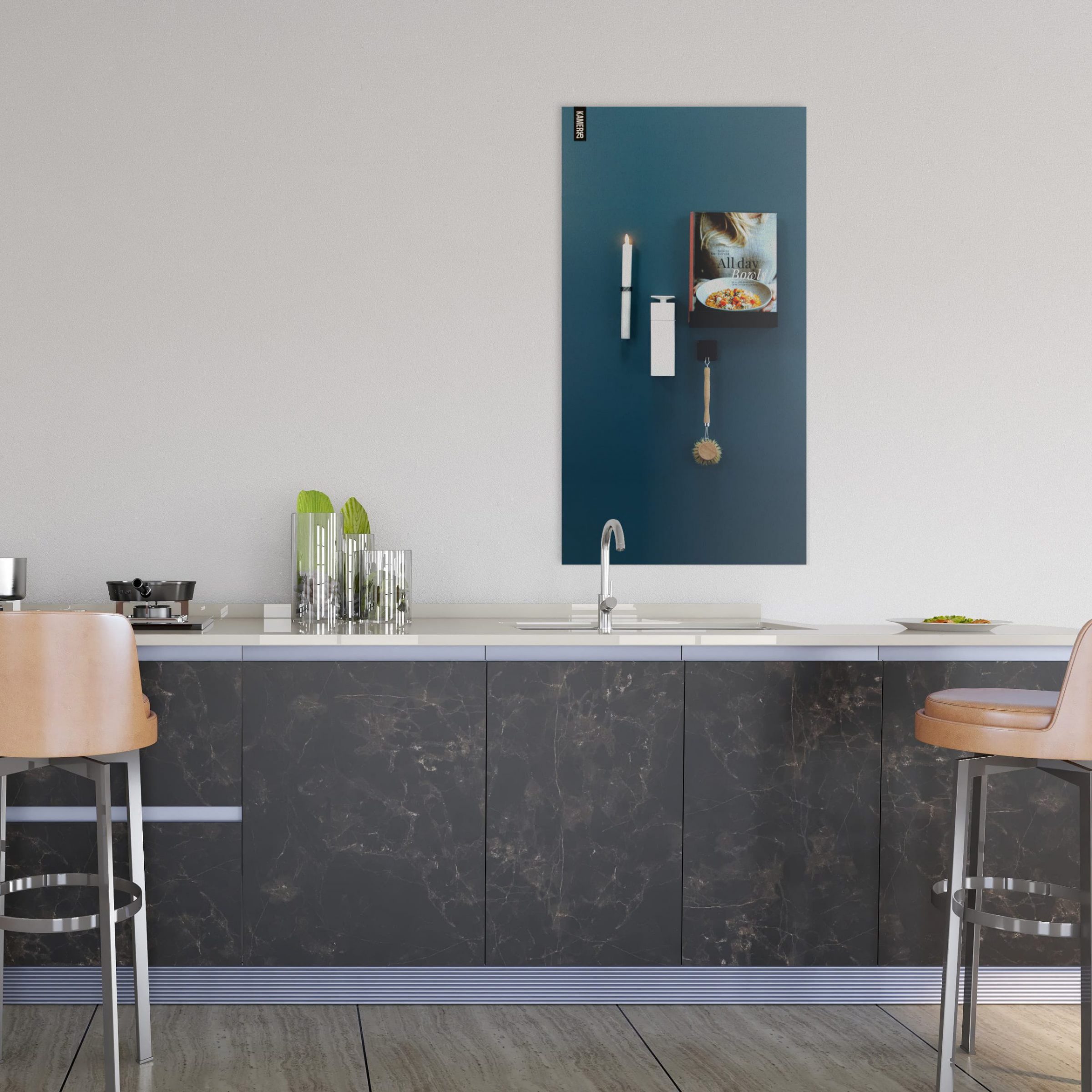Magnetisch krijtbord - denim - Afbeelding 2