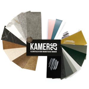 Kleurstalen magneetbehang