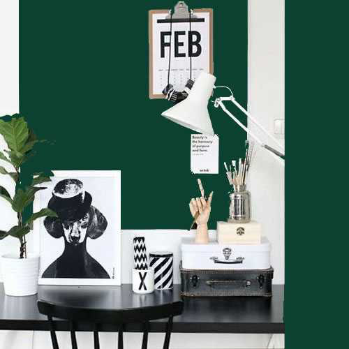 Krijtbordbehang mosgroen - Afbeelding 2