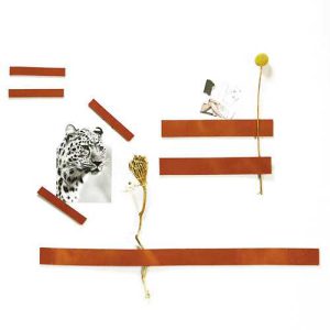 Set leren magneetstrips cognac (7)