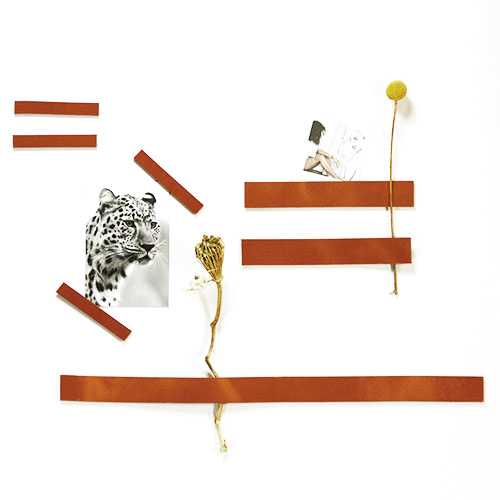 Set leren magneetstrips cognac (7)