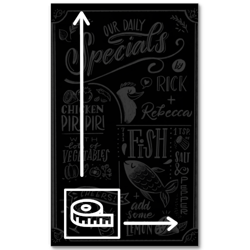 Krijtbord maatwerk - binnen en buiten