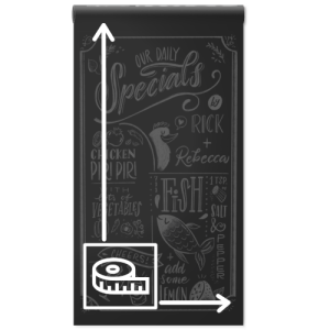 Magnetisch krijtbehang- maatwerk