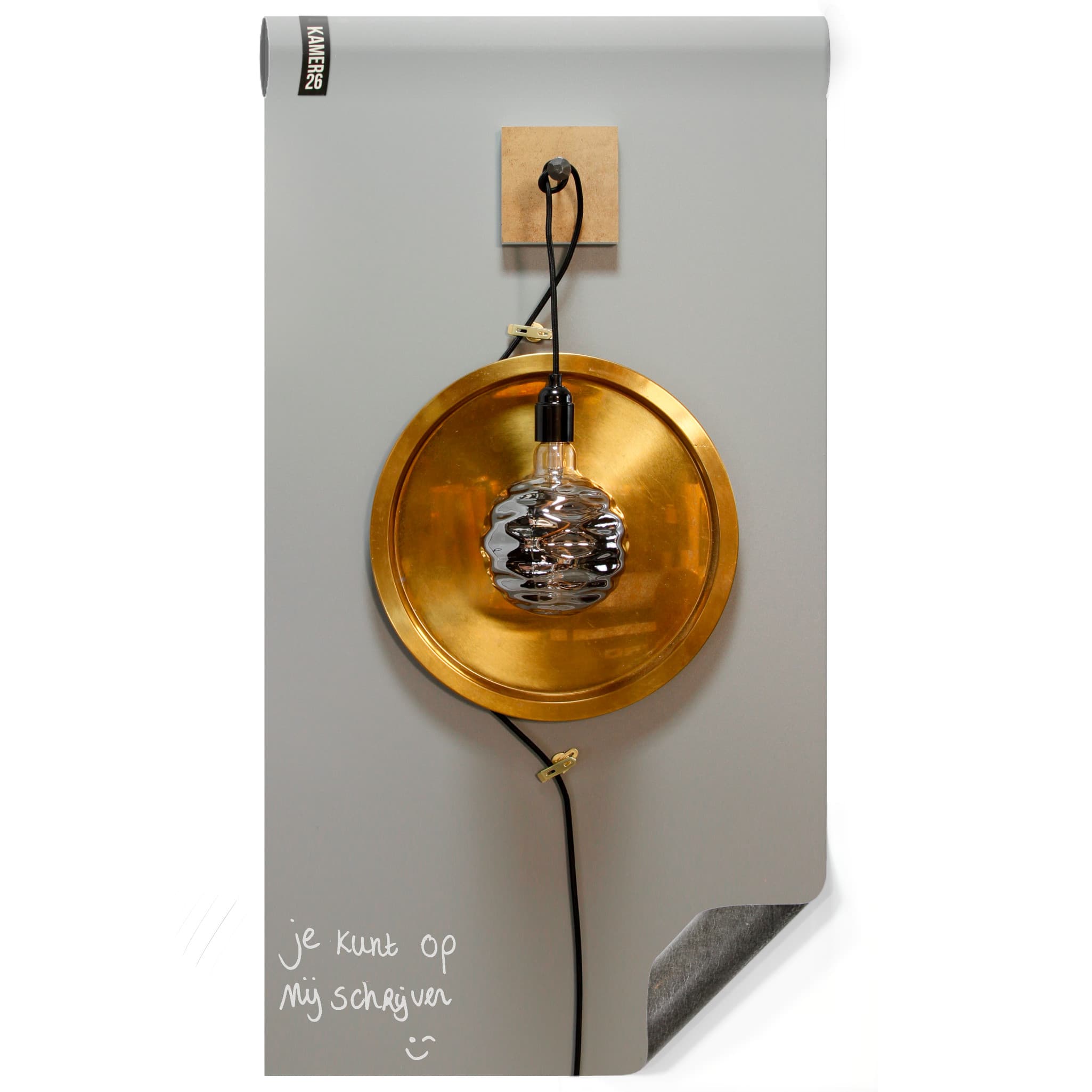 Magnetisch krijtbehang - luxe groengrijs