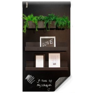 Magnetisch krijtbehang - luxe zwart