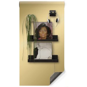 Magnetisch krijtbehang - luxe goud