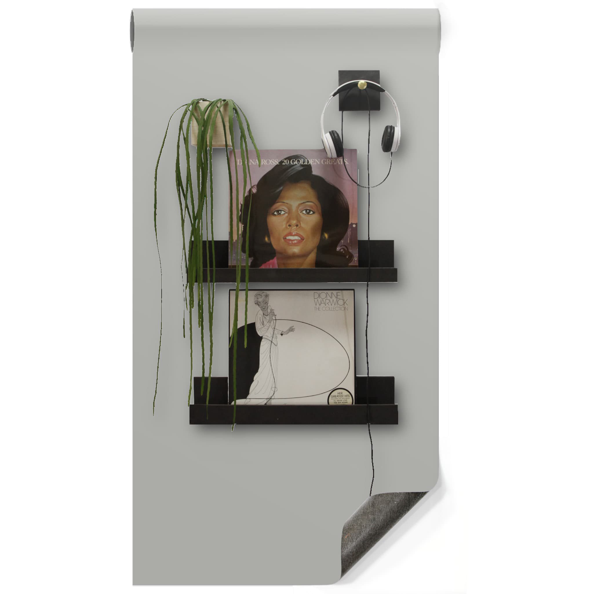 Magnetisch krijtbehang - luxe groengrijs - Afbeelding 4