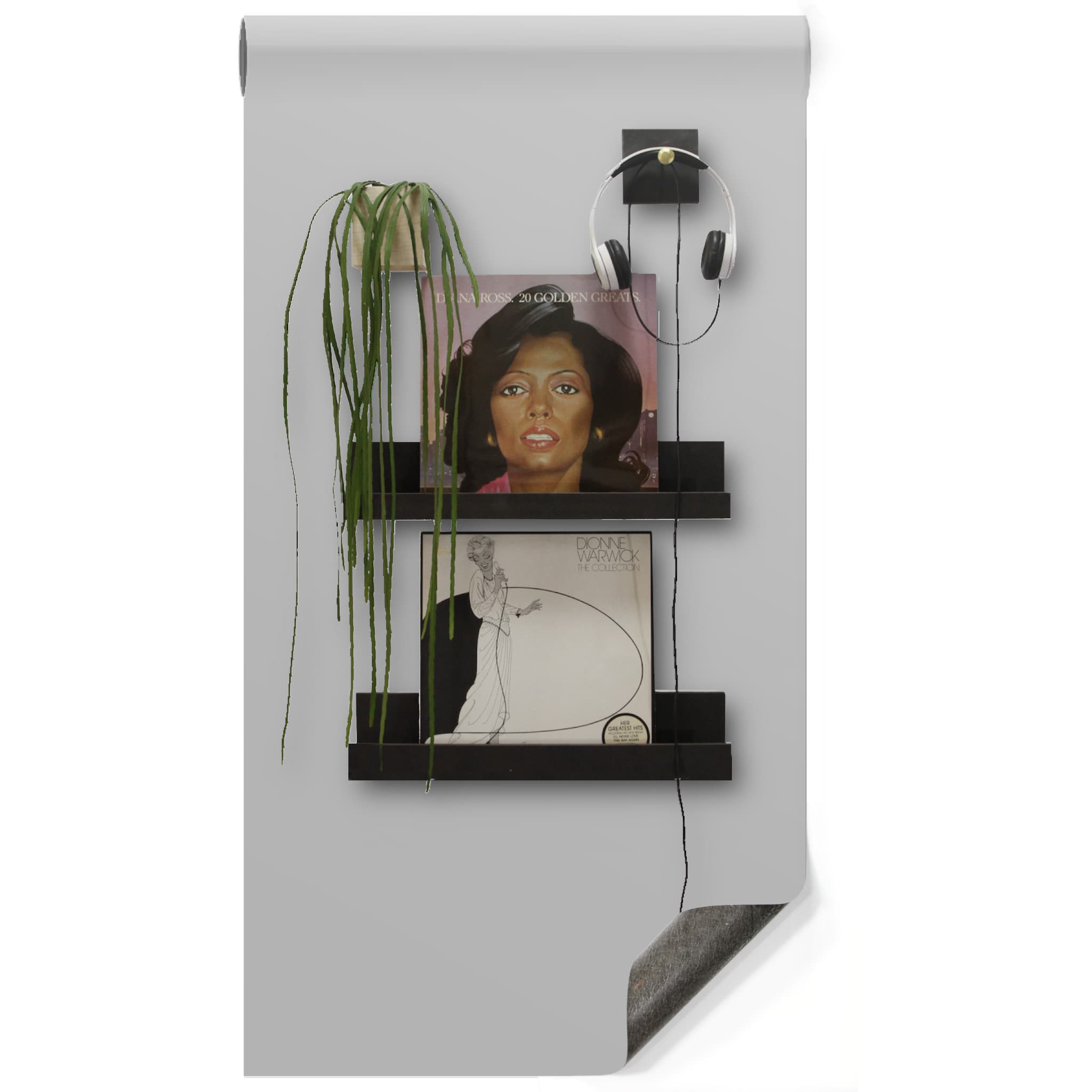 Magnetisch krijtbehang - luxe lichtgrijs