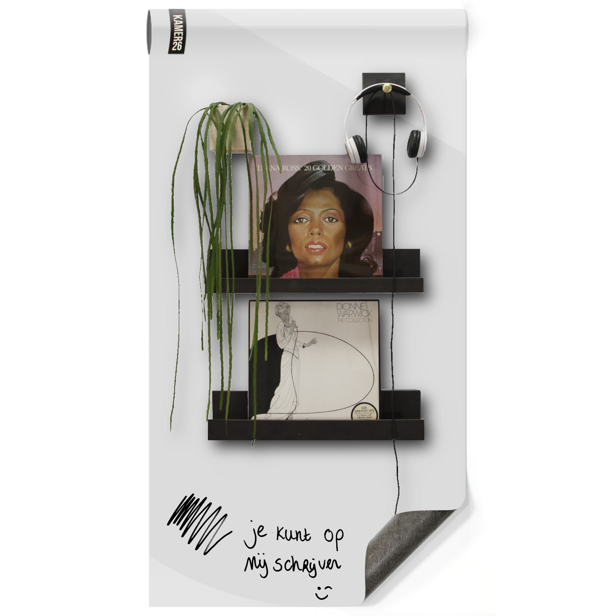 Magnetisch behang whiteboard wit 50 x 250 sale - Afbeelding 2