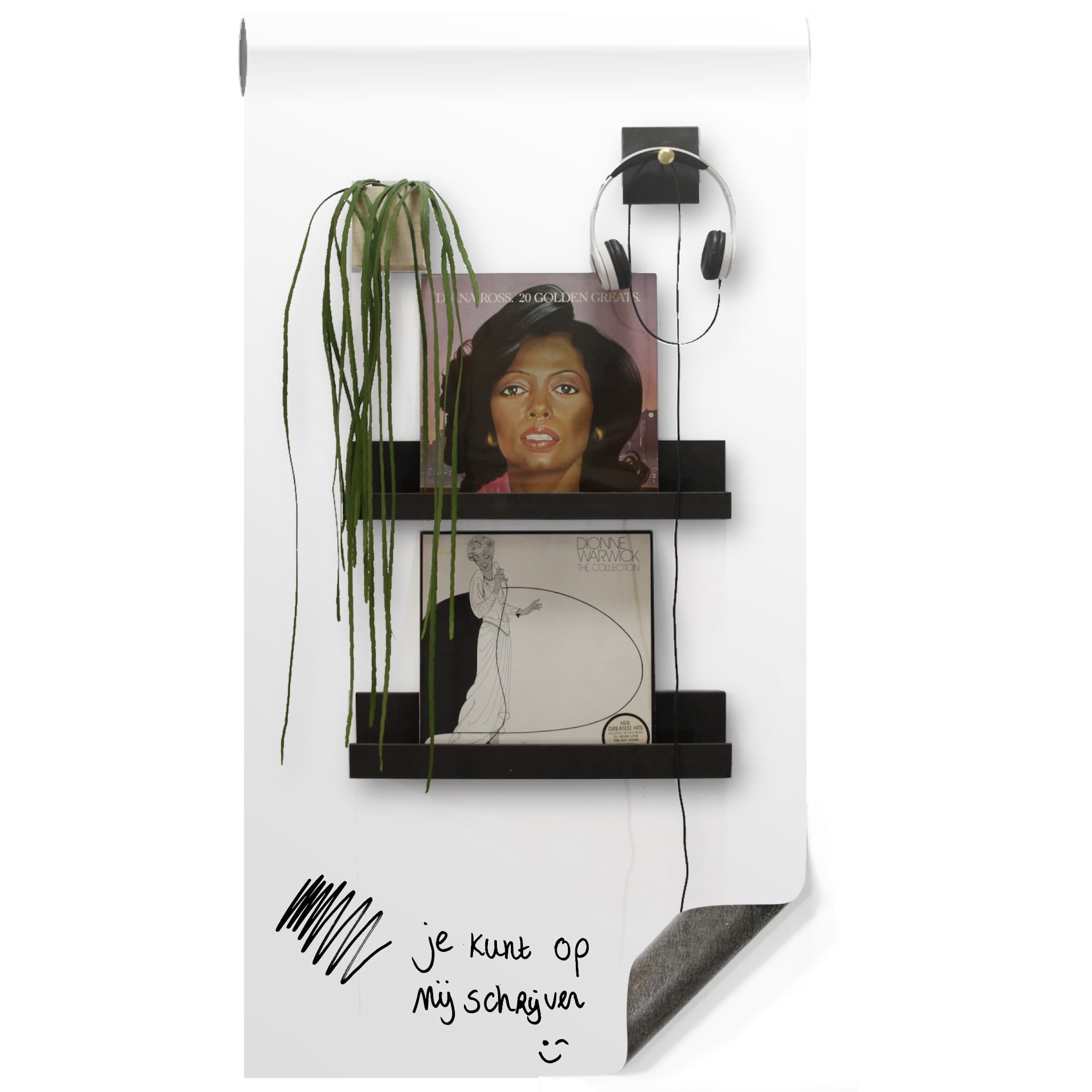 Magnetisch whiteboardbehang - basic wit