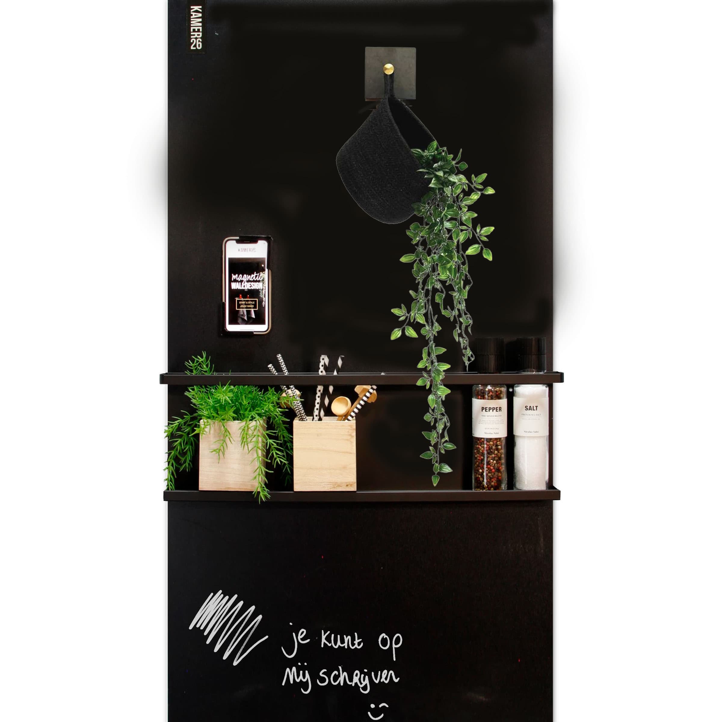 Combinatiedeal -magneetbord zwart met basket - Afbeelding 2