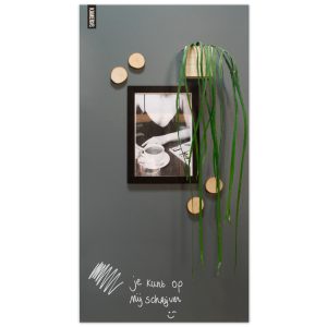 Magnetisch krijtbord - donkergrijs