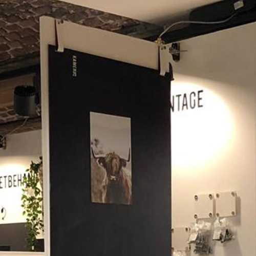 Magnetisch krijtbord - zwart leren straps - Afbeelding 3