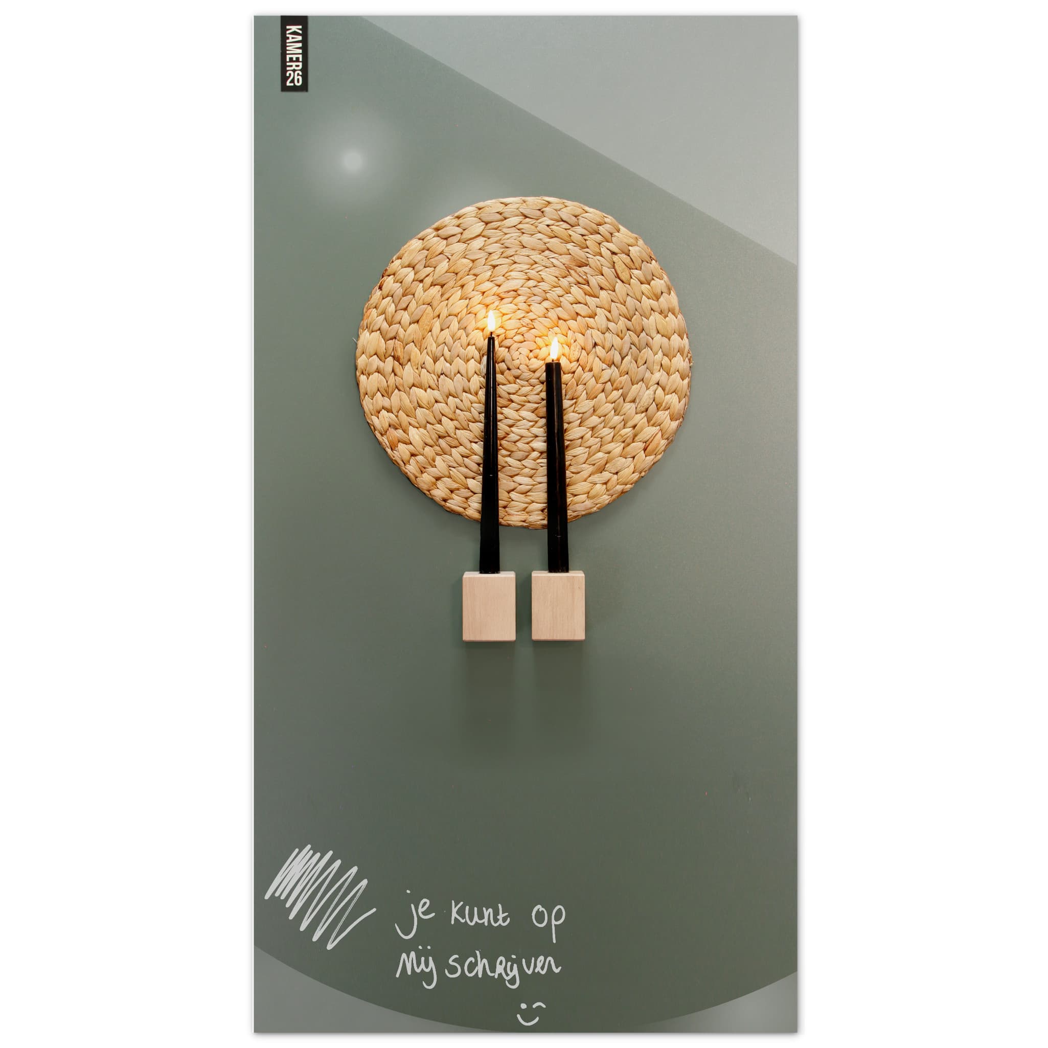 Magnetisch whiteboard - olijfgroen