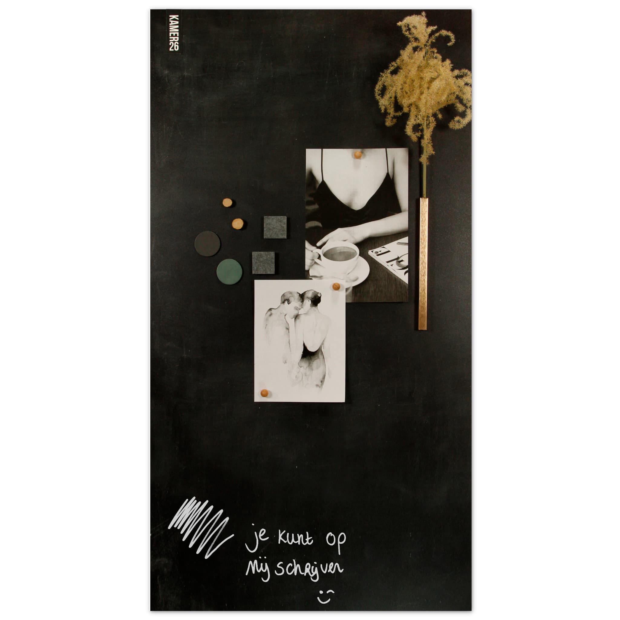 Magnetisch krijtbord - oudzwart - Afbeelding 3