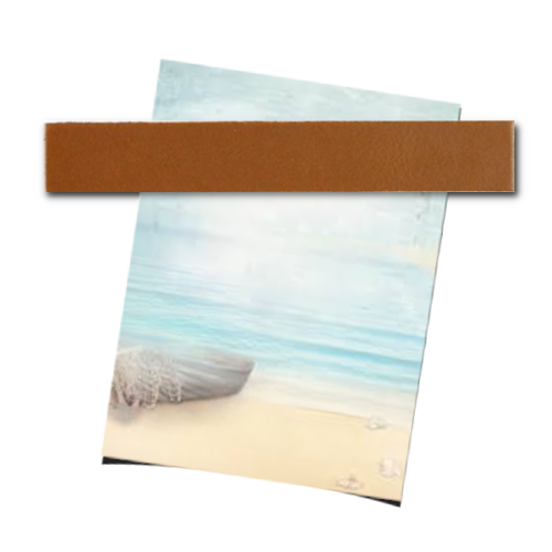 Magneetstrip LEER 20 cm COGNAC