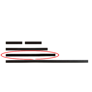 magneetstrip leer 50-60-100 cm zwart (1) - 60 cm