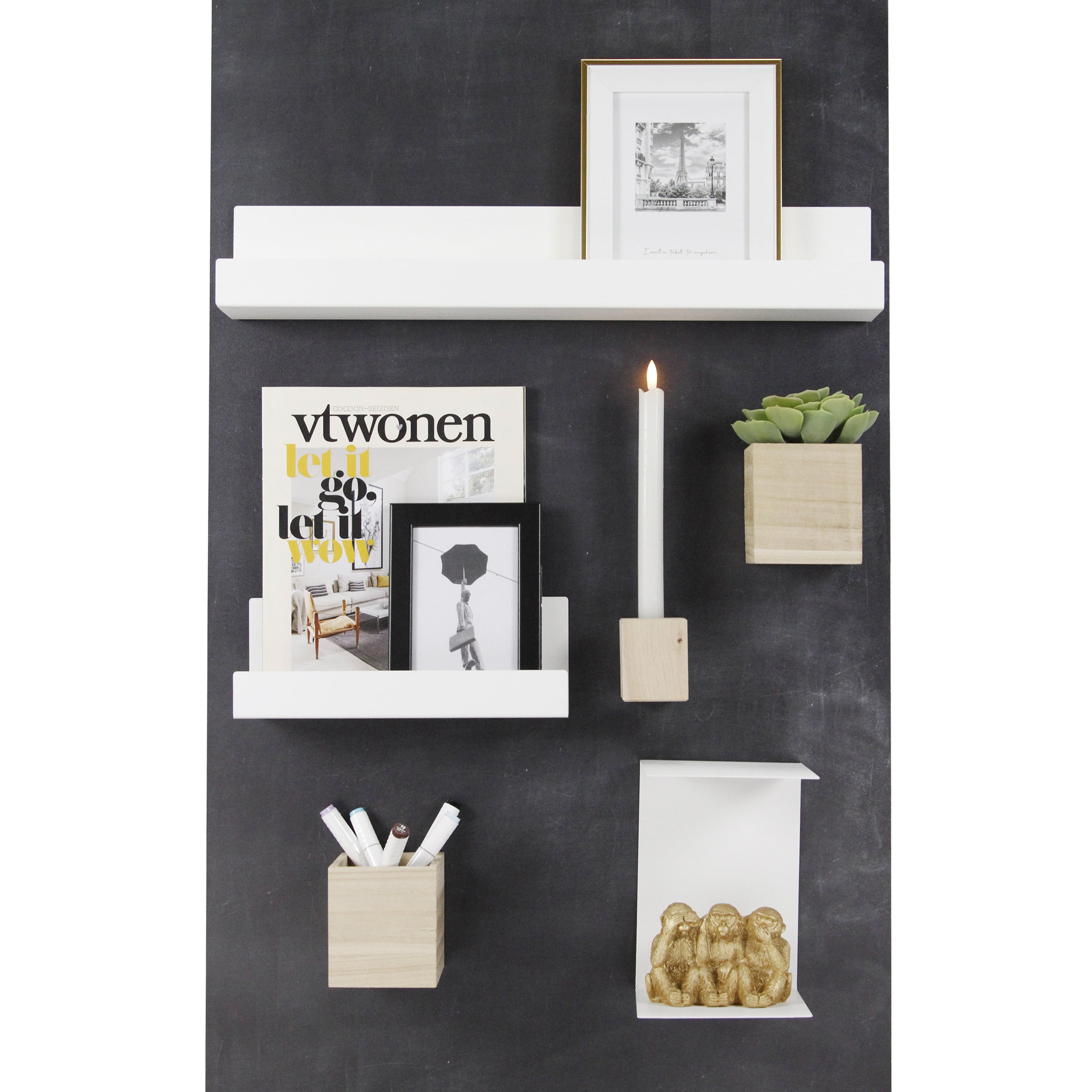 Magnetische U-wandplank wit - Afbeelding 3